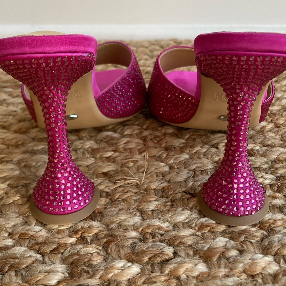 New: Tony Bianco Serri Mule. Pink Satin. Size 10 - Picture 6 of 14
